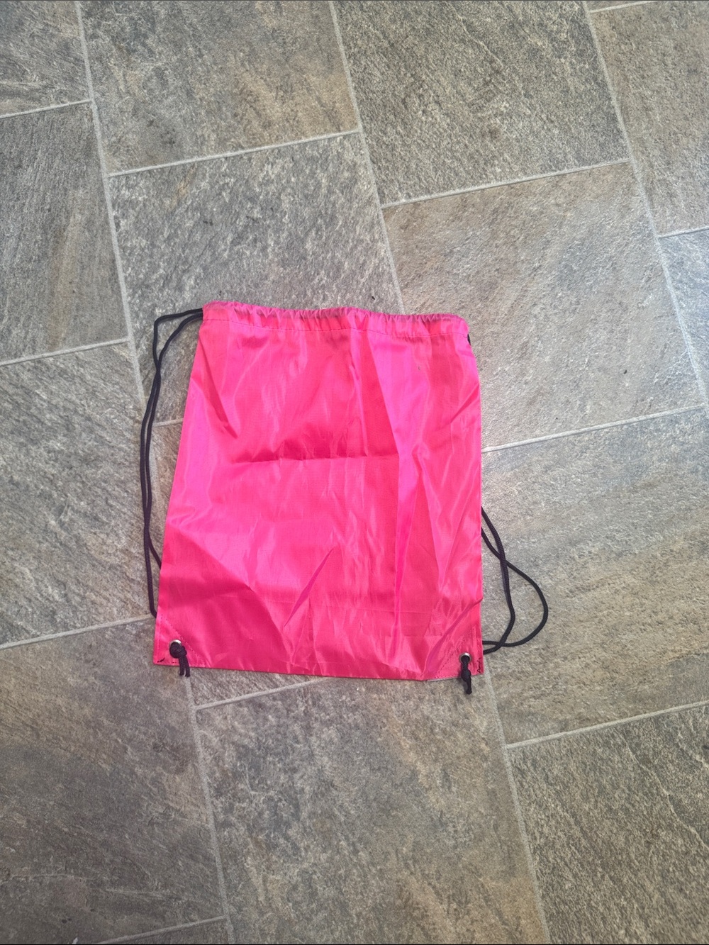 Bright Pink Drawstring Backpack
